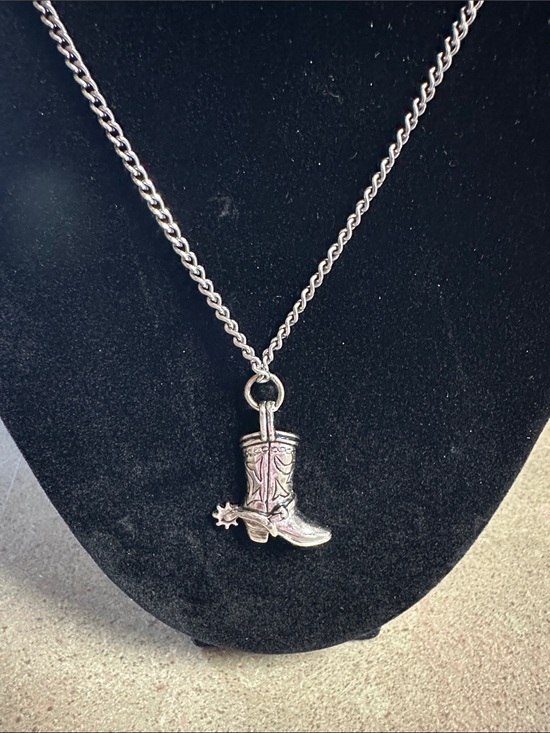 Avon Other - Vintage Avon Silver Tone Western Cowboy Boot Charm Necklace